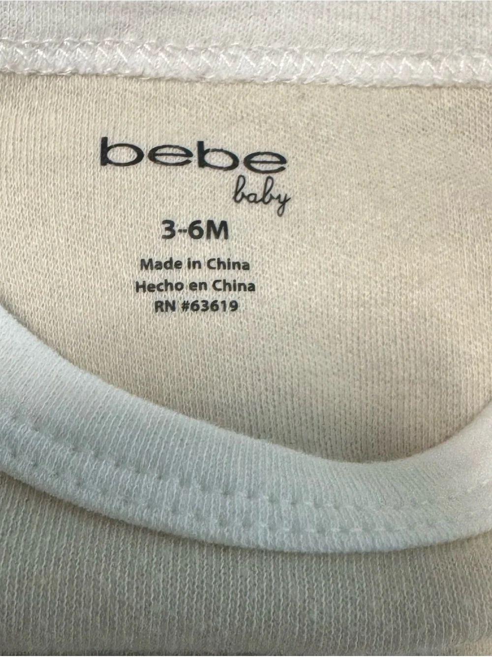 bebe Baby Two-Piece Logo Set in Soft Cream